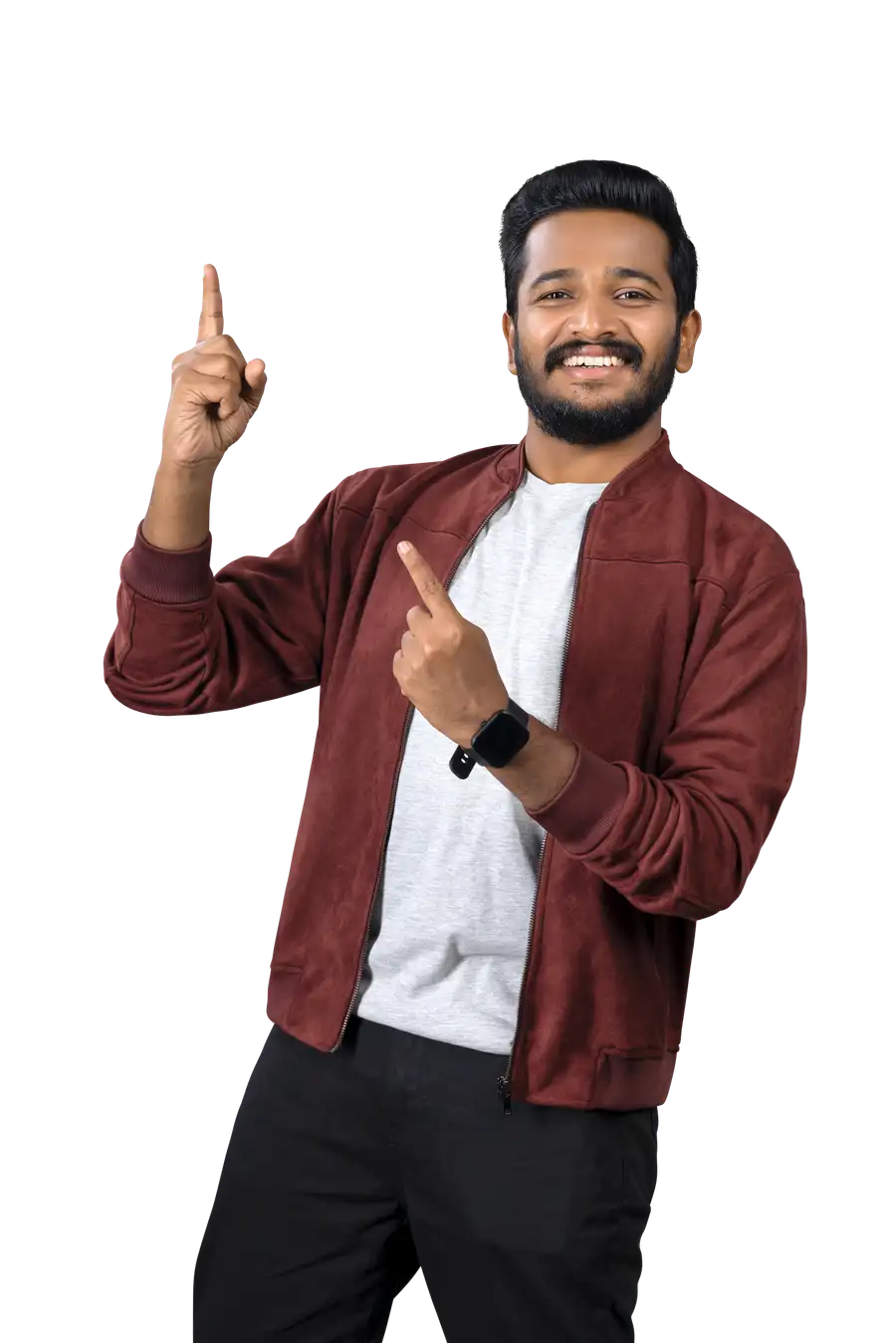 Happy student celebrating with colorful books